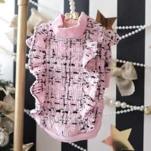 Wooflink Tweed Bomber Jacket - Pink size 4